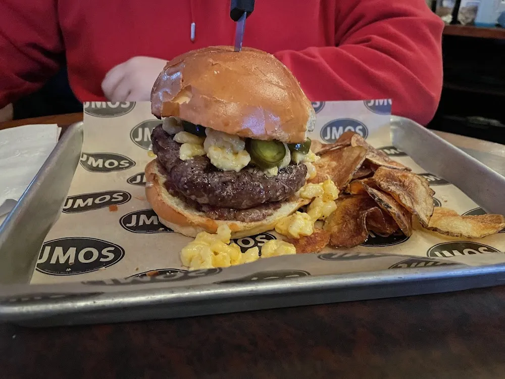 Jalapeño and Mac and Cheese Burger